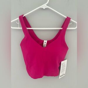 NWT Lululemon Size 4 Align Tank Crop Built In Bra JWMG Jewel Magenta Pink $68